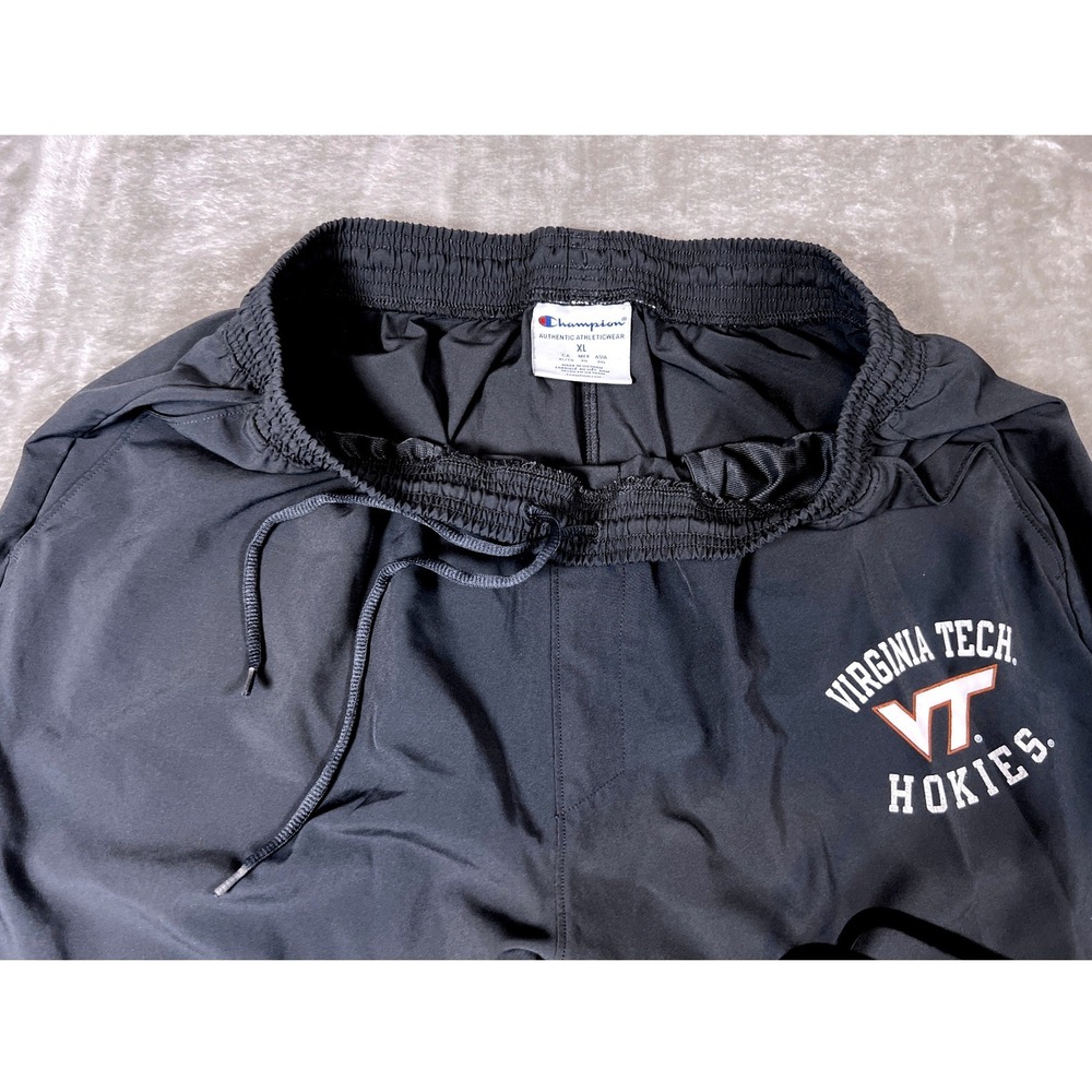 Champion Virginia Tech Hokies Mens XL Gray Athletic Track Pants VT Logo NCAA - Picture 8 of 10